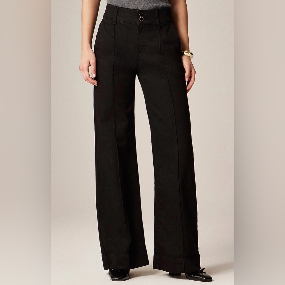 Nwt J.Crew Denim Trouser Jean With Stacked Buttons Size 27